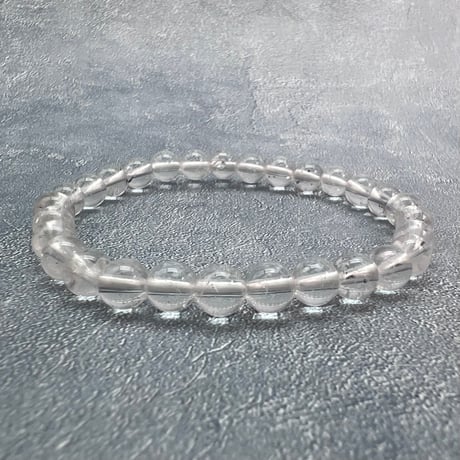 【ガネッシュヒマール産】天然ヒマラヤ水晶ブレスレット6mm内径15cm/Ganesh Himal Himalayan Quartz Bracelet