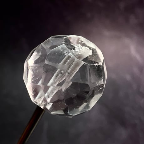 【カイラス産】天然ヒマラヤ水晶多面カットラウンドビーズ②/Kailash Himalayan Quartz Multi Cut Round Beads