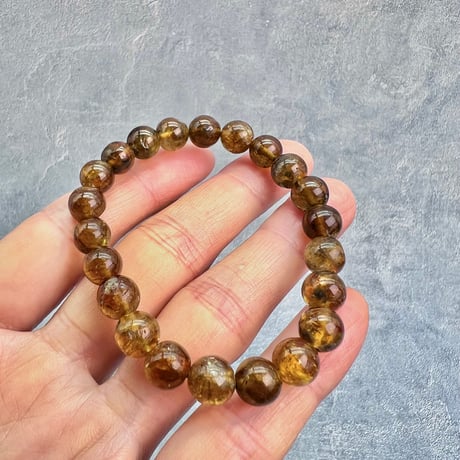ネパール産🇳🇵【ハニートルマリン】ブレスレット8mm内径15cm/ Nepal HoneyTourmaline Bracelet