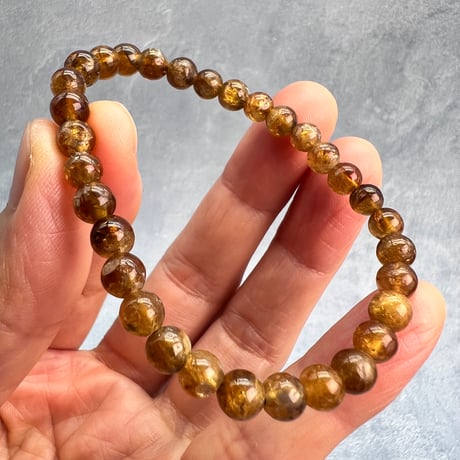ネパール産🇳🇵【ハニートルマリン】ブレスレット5mm内径15②/Nepal HoneyTourmaline Bracelet