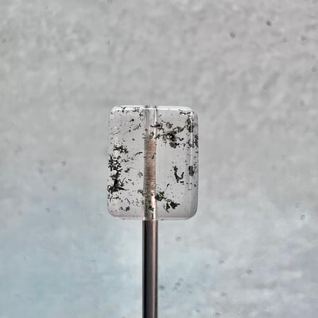 【ガネッシュヒマール産】天然ヒマラヤ水晶"手磨き加工"スクエアビーズ⑧/Ganesh Himal  Himalayan Quartz Square Beads