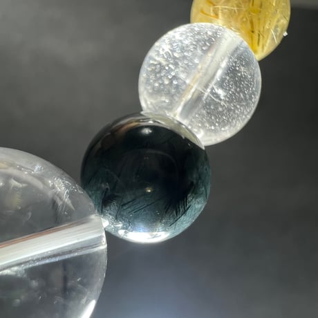 【デザインブレスレット】ガネッシュヒマール産×カイラス産天然ヒマラヤ水晶/Ganesh Himal×Kailash Himalayan Quartz