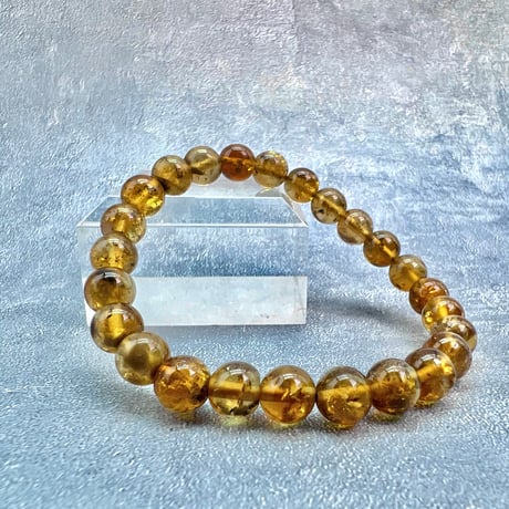 ネパール産🇳🇵【ハニートルマリン】ブレスレット7mm内径15②/Nepal HoneyTourmaline Bracelet