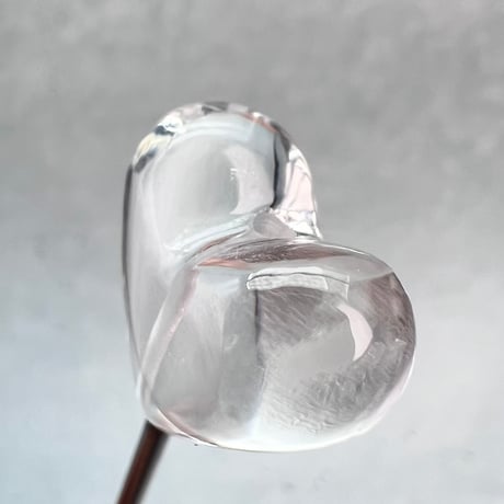 【ガネッシュヒマール産】天然ヒマラヤ水晶"手磨き加工"ハートビーズ④/Ganesh Himal Himalayan Quartz Heart Beads