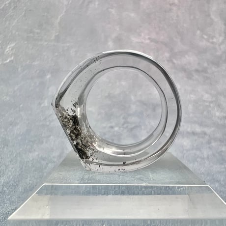 【ガネッシュヒマール産】天然ヒマラヤ水晶リング(17号)/Ganesh Himal Himalayan Solid Quartz Ring