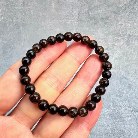 ネパール産🇳🇵【ヒマラヤドラバイトトルマリン】ブレスレット6mm内径15cm/Nepal Himalayan dravite tourmaline Bracelet