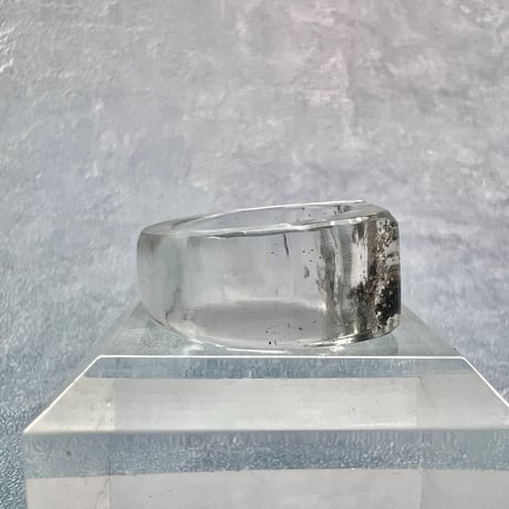 【ガネッシュヒマール産】天然ヒマラヤ水晶リング(17号)/Ganesh Himal Himalayan Solid Quartz Ring