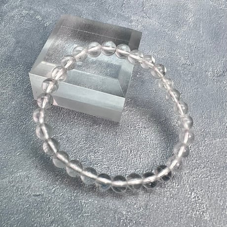 【ガネッシュヒマール産】天然ヒマラヤ水晶ブレスレット6mm内径15cm/Ganesh Himal Himalayan Quartz Bracelet