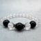 【デザインブレスレット】ガネッシュヒマール産天然ヒマラヤ水晶×チベット産モリオン/Ganesh Himal ×Tibetan Morion Design Bracelet
