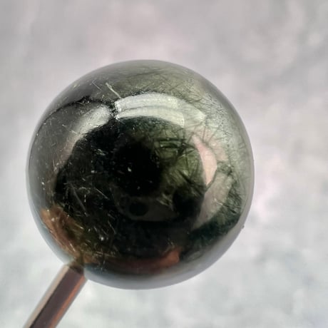 【ガネッシュヒマール産】クローライト&アクチノライトイン天然ヒマラヤ水晶ビーズ⑦/Ganesh Himal Chlorite&Actinorite in Himalayan Quartz beads