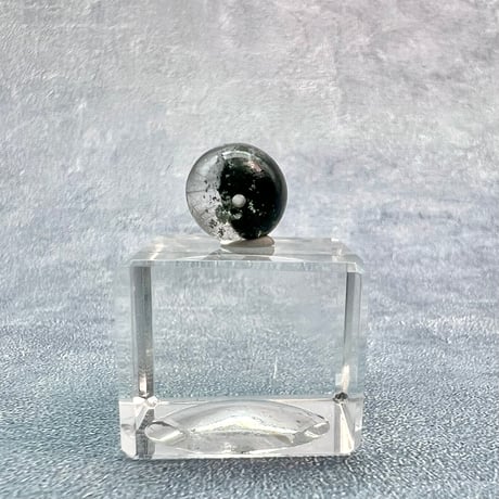 【ガネッシュヒマール産】クローライト&アクチノライトイン天然ヒマラヤ水晶ビーズ②/Ganesh Himal Chlorite&Actinorite in Himalayan Quartz beads