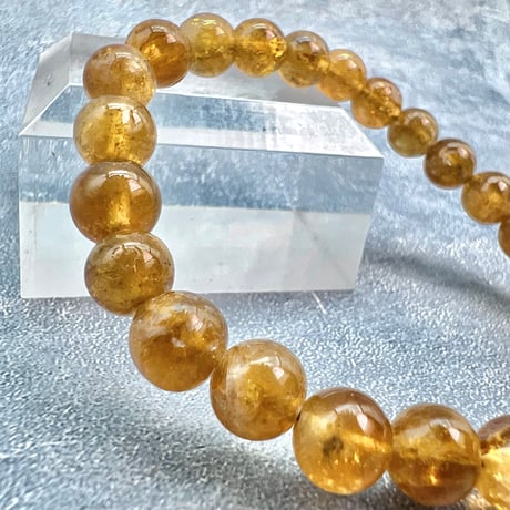 ネパール産🇳🇵【ハニートルマリン】ブレスレット7mm内径15①/Nepal Honey Tourmaline Bracelet