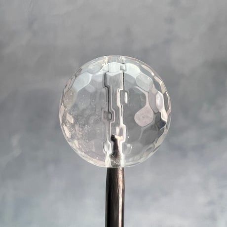 【ガネッシュヒマール産】天然ヒマラヤ水晶"手磨き加工"ミラーカット/Ganesh Himal  Himalayan Quartz Mirror Cut Beads