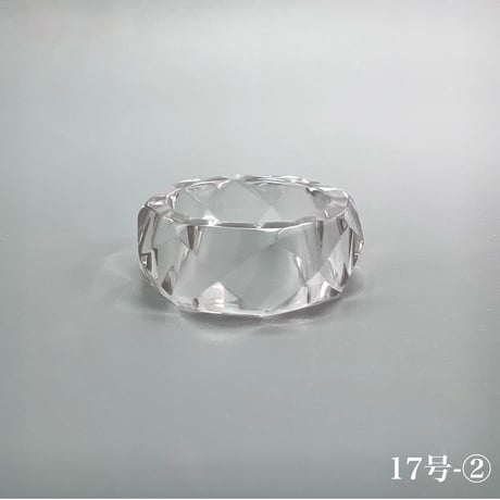 【ガネッシュヒマール産】天然ヒマラヤ水晶ファセットリング(16号〜19.5号) /Ganesh Himal Himalayan Quartz Facet Ring