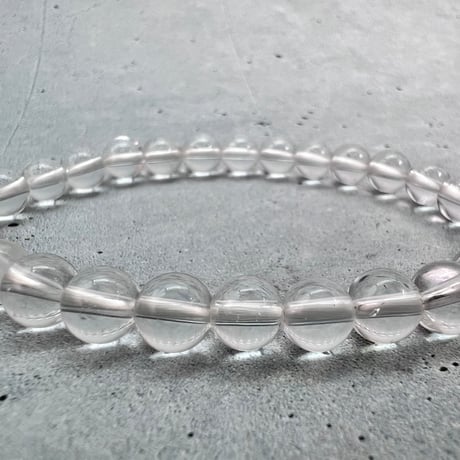 【ハイクオリティー】ガネッシュヒマール産天然ヒマラヤ水晶ブレスレット6mm内径15cm/High Quality Ganesh Himal Himalayan Quartz Bracelet