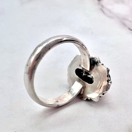 【ガネッシュヒマール産】クローライトイン天然ヒマラヤ水晶S/V925リング/Ganesh Himal Chlorite in Himalayan Quartz S/V925 Ring