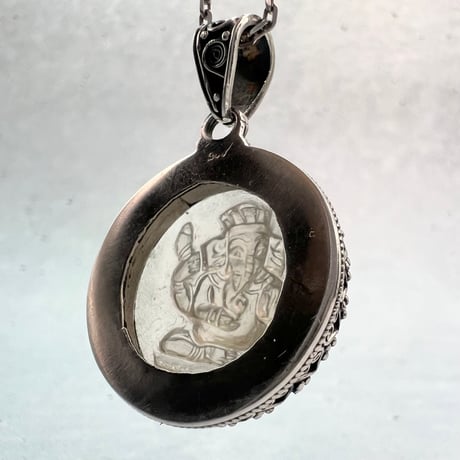 【ガウリシャンカール産】天然ヒマラヤスモーキークォーツ"ガネーシャ様"ペンダントトップ④/Gaurishankar Himalayan Smoky Quartz "Ganesha"