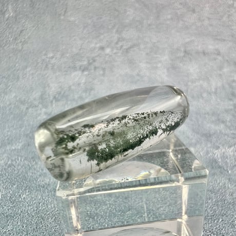 【ガネッシュヒマール産】クローライトイン天然ヒマラヤ水晶 樽型ビーズ①/Ganesh Himal Chlorite in Himalayan Quartz barrel beads