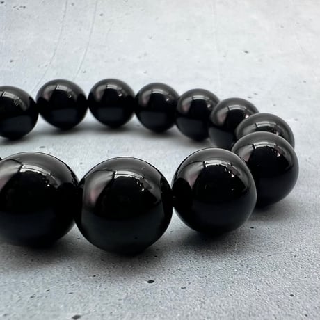 【チベット産】モリオンブレスレット内径14/Tibetan Morion  Bracelet