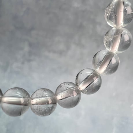【ガネッシュヒマール産】天然ヒマラヤ水晶ブレスレット6mm内径15cm/Ganesh Himal Himalayan Quartz Bracelet