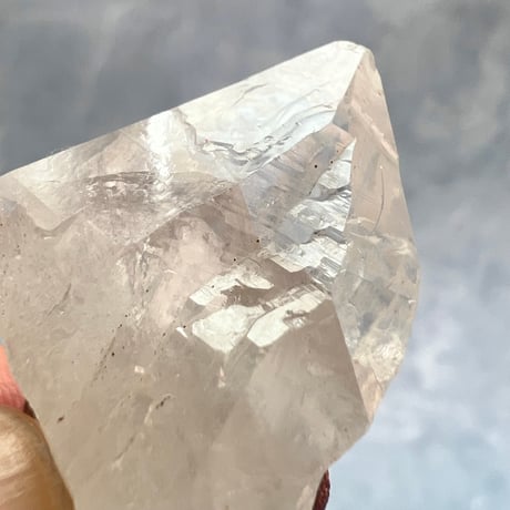 【カイラス産】天然ヒマラヤ水晶革紐付きペンダント④/Kailash Himalayan Quartz Pendant