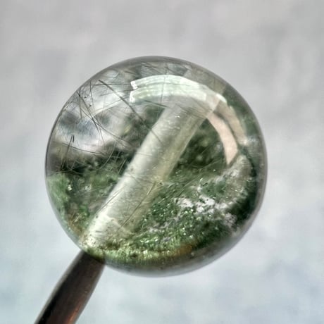 【ガネッシュヒマール産】クローライト&アクチノライトイン天然ヒマラヤ水晶ビーズ②/Ganesh Himal Chlorite&Actinorite in Himalayan Quartz beads