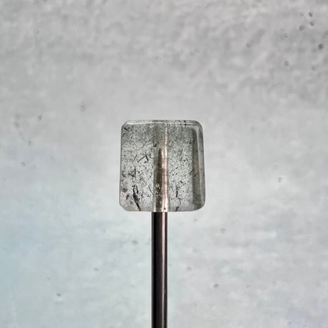 【ガネッシュヒマール産】天然ヒマラヤ水晶"手磨き加工"スクエアビーズ⑭/Ganesh Himal  Himalayan Quartz Square Beads