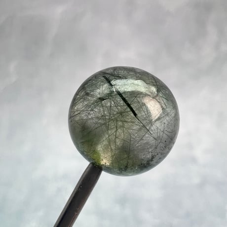 【ガネッシュヒマール産】クローライト&アクチノライトイン天然ヒマラヤ水晶ビーズ④/Ganesh Himal Chlorite&Actinorite in Himalayan Quartz beads