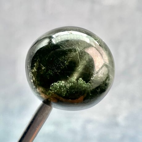 【ガネッシュヒマール産】クローライト&アクチノライトイン天然ヒマラヤ水晶ビーズ③/Ganesh Himal Chlorite&Actinorite in Himalayan Quartz beads