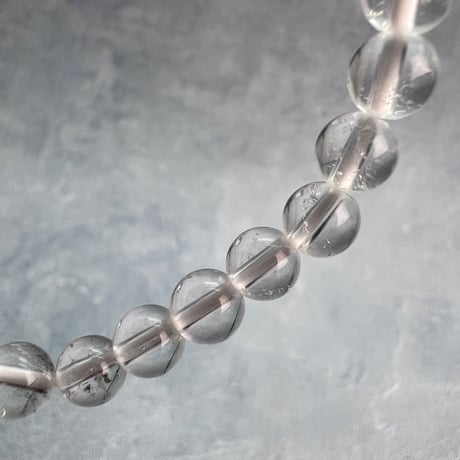 【ガネッシュヒマール産】天然ヒマラヤ水晶ブレスレット6mm内径17cm/Ganesh Himal Himalayan Quartz Bracelet