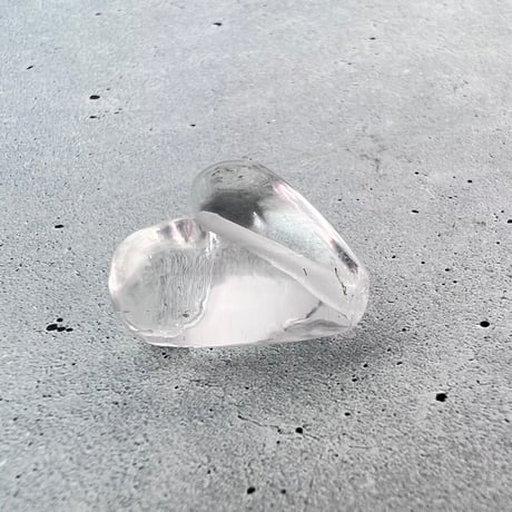 【ガネッシュヒマール産】天然ヒマラヤ水晶"手磨き加工"ハートビーズ③/Ganesh Himal Himalayan Quartz Heart Beads