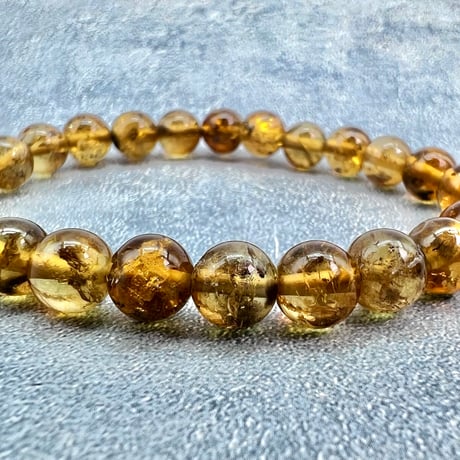 ネパール産🇳🇵【ハニートルマリン】ブレスレット7mm内径15②/Nepal HoneyTourmaline Bracelet