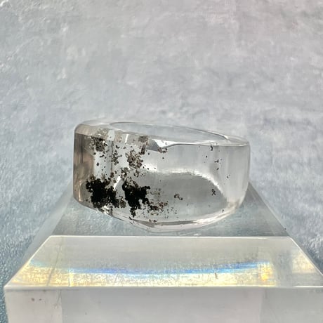 【ガネッシュヒマール産】天然ヒマラヤ水晶リング(17号)/Ganesh Himal Himalayan Solid Quartz Ring