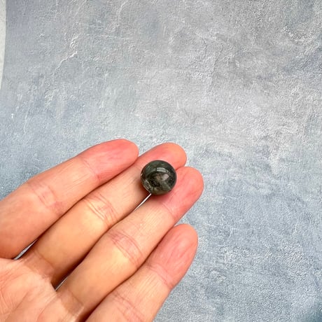 【ガネッシュヒマール産】クローライトイン天然ヒマラヤ水晶ビーズ⑤/Ganesh Himal Chlorite&Actinorite in Himalayan Quartz beads