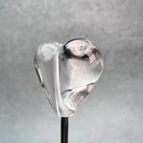 【ガネッシュヒマール産】天然ヒマラヤ水晶"手磨き加工"ハートビーズ④/Ganesh Himal Himalayan Quartz Heart Beads