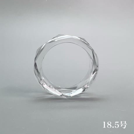 【ガネッシュヒマール産】天然ヒマラヤ水晶ファセットリング(16号〜19.5号) /Ganesh Himal Himalayan Quartz Facet Ring