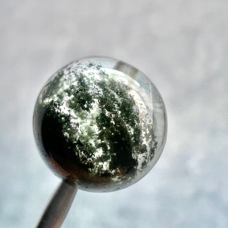 【ガネッシュヒマール産】クローライト&アクチノライトイン天然ヒマラヤ水晶ビーズ②/Ganesh Himal Chlorite&Actinorite in Himalayan Quartz beads