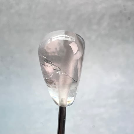 【ガネッシュヒマール産】天然ヒマラヤ水晶"手磨き加工"ハートビーズ⑤/Ganesh Himal Himalayan Quartz Heart Beads