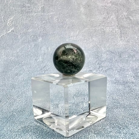 【ガネッシュヒマール産】クローライトイン天然ヒマラヤ水晶ビーズ⑤/Ganesh Himal Chlorite&Actinorite in Himalayan Quartz beads