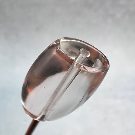 【ガウリシャンカール産】天然ヒマラヤスモーキークォーツ"手磨き加工"バレルビーズ③/Gaurishankar Himalayan Smoky Quartz Barrel Beads