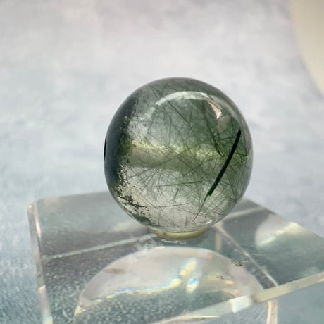 【ガネッシュヒマール産】クローライト&アクチノライトイン天然ヒマラヤ水晶ビーズ④/Ganesh Himal Chlorite&Actinorite in Himalayan Quartz beads