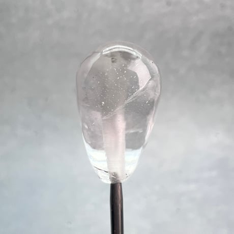 【ガネッシュヒマール産】天然ヒマラヤ水晶"手磨き加工"ハートビーズ⑥/Ganesh Himal Himalayan Quartz Heart Beads