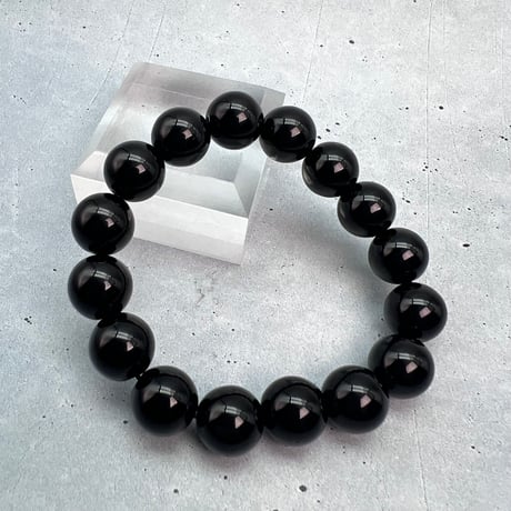 【チベット産】モリオンブレスレット内径15.5cm/Tibetan Morion  Bracelet