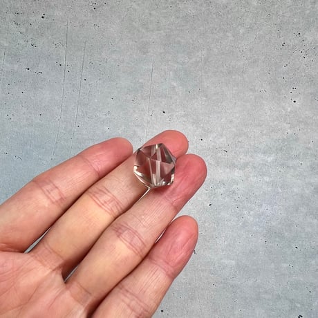 【ガウリシャンカール産】天然ヒマラヤ水晶"手磨き加工"イコサヘドロン"ビーズ/GauriShankar Himalayan Quartz "Icosahedron"Beads