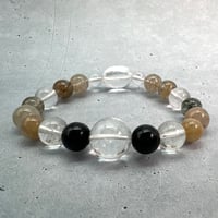 【デザインブレスレット】ガネッシュヒマール産×カイラス産天然ヒマラヤ水晶/Ganesh Himal×Kailash Himalayan Quartz