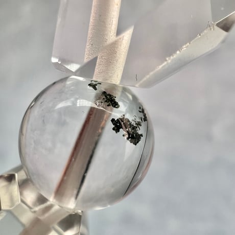 【カイラス産】"手磨き"天然ヒマラヤ水晶デザインブレスレット/Kailash Himalayan Quartz Design Bracelet