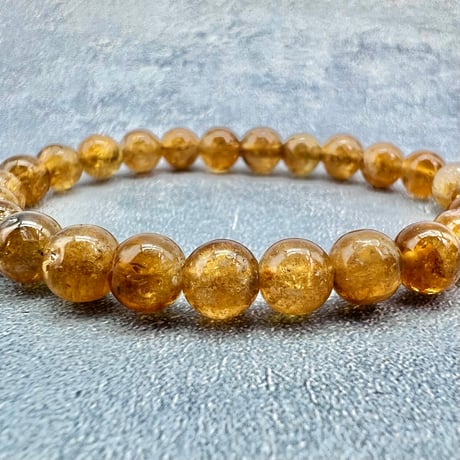 ネパール産🇳🇵【ハニートルマリン】ブレスレット7mm内径15①/Nepal Honey Tourmaline Bracelet