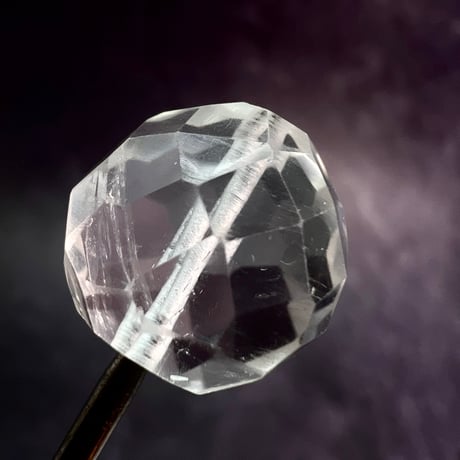 【カイラス産】天然ヒマラヤ水晶多面カットラウンドビーズ②/Kailash Himalayan Quartz Multi Cut Round Beads