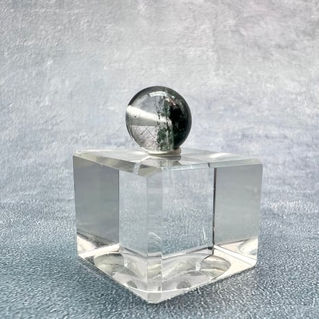 【ガネッシュヒマール産】クローライト&アクチノライトイン天然ヒマラヤ水晶ビーズ②/Ganesh Himal Chlorite&Actinorite in Himalayan Quartz beads