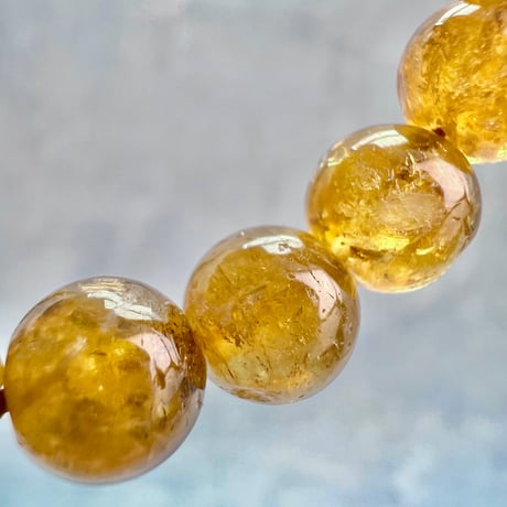 ネパール産🇳🇵【ハニートルマリン】ブレスレット7mm内径15①/Nepal Honey Tourmaline Bracelet